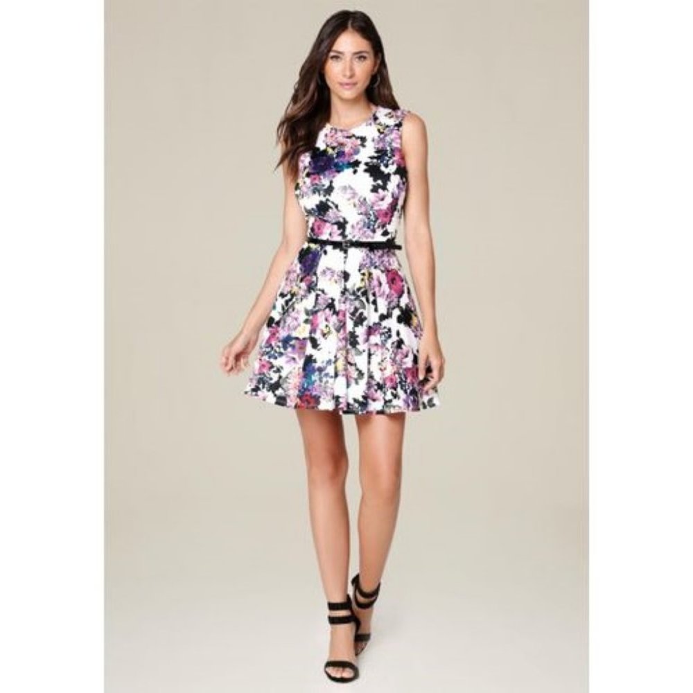 bebe Majesty Fit and Flare dress